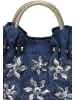 faina Women Handbag in Denim Gold