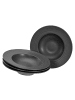 CreaTable 4 er-Set 21821 Lava Stone black Teller Set in Schwarz-Grau