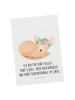 Mr. & Mrs. Panda Postkarte Wüstenfuchs Blumen mit Spruch in Weiß
