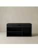 BOXIMO Schuhschrank mit Sitzfläche TRIA in Schwarz, (B) 30 x (H) 43 x (L) 80 cm