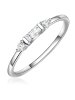 Lulu & Jane Ring aus Messing mit Zirkonia in silber