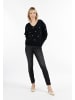 myMo Damen Strickpullover in Schwarz