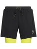 Odlo 2-in-2 Shorts Axalp Trail in Nachtschwarz