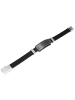 Adeliás Herren Armband aus Leder 21,5 cm in schwarz
