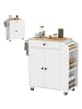HOMCOM Kücheninsel in Weiß 82L x 38B x 86,5H cm