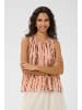 SAINT TROPEZ Bluse kurzarm RavenaSZ Lockere Passform in Apricot Tiedye Stripes