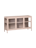Beliani Vitrine NEWPORT in Beige/Gold - (W) 115 x (H) 64 x (L) 35 cm
