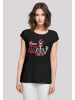 F4NT4STIC Extended Shoulder T-Shirt Anti Valentinstag Roses are red in schwarz