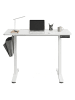 SONGMICS Schreibtisch Balok in Weiß - (B)60 x (H)(72-120) x (T)120 cm