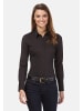 Vincenzo Boretti Bluse tailliert in schwarz