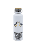 Mr. & Mrs. Panda Wasserflasche Pinguine Kuss mit Spruch in Weiß