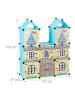 relaxdays Steckregal Ritterburg in Bunt - (B)110 x (H)128 x (T)37 cm