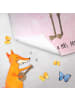 Mr. & Mrs. Panda Gästehandtuch Flamingo Stolz ohne Spruch in Aquarell Pink