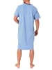 NORMANN Kurzarm Nachthemd Übergröße in hellblau