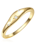 Glanzstücke München Ring Stern aus Sterling Silber mit Zirkonia in gelbgold