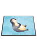 Mr. & Mrs. Panda Schreibtischunterlage Pinguin Lachen ohne Spruch in Eisblau