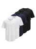 Jack & Jones T-Shirt 5er Pack in Weiß/Blau/Schwarz