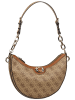 Guess Handtasche Orlina Logo Top Zip in Latte/Brown