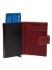 The Chesterfield Brand Prague Kreditkartenetui RFID Schutz Leder 7 cm rot