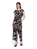 BETTY & CO Jumpsuit mit U-Boot-Ausschnitt in Black/Nature