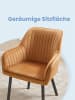SONGMICS 2er-Set: Esszimmerstuhl in karamellbraun - (B)62.5 x (H)85 x (T)60 cm