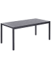 Beliani Gartentisch VERNIO in Schwarz - (W) 90 x (H) 76 x (L) 180 cm