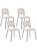 Beliani 4er-Set Esszimmerstuhl RILEY in Beige/Schwarz