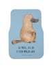 Mr. & Mrs. Panda Automatte Schnabeltier Mut mit Spruch in Blau Pastell