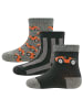 ewers 2er-Set Socken 3er Pack Rennauto in graphit-grau mel.
