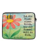 Mr. & Mrs. Panda Laptophülle Hummel Blume Design mit Spruch in Weiß