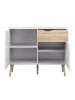 ebuy24 Sideboard Napoli Weiß 99 x 39 cm