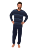 NORMANN Langarm Schlafanzug Frottee Bündchen - 86720 in marine