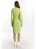 faina Damen Abendkleid Mit Glanzgarn in Limette