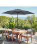 ABRIHOME Sonnenschirm in Grau Ø270 cm knickbar für Garten Balkon Strand