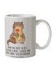 Mr. & Mrs. Panda Kaffeetasse Otter Blumenstrauß mit Spruch in Grau Pastell