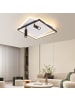 ZMH Deckenlampe LED in schwarz und weiß Dimmbar eckig 2-flammige Deckenspot L 52cm
