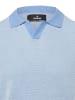 Ragman Strickpoloshirt in hellblau ecru - 0001