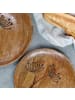 Chic Antique Platzteller TOURS mit Schnitzereien Mango Holz Dunkel 30 cm
