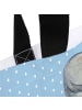 Mr. & Mrs. Panda Damen Schultertasche Seekuh Happy mit Spruch in Blau Pastell