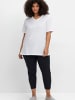 sheego V-Shirt in ecru