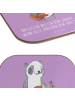 Mr. & Mrs. Panda Untersetzer Bassgitarre Groove mit Spruch in Lavendeltraum