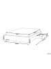 Beliani Doppelbett PRADES in Grau - (W) 189 x (H) 32 x (L) 211 cm