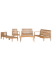 Beliani 5-tlg Lounge Set PATAJA in Braun/Grau/Beige