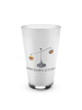 Mr. & Mrs. Panda Latte Macchiato Glas Sternzeichen Waage mit Spruch in Transparent