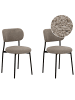 Beliani 2er-Set Esszimmerstuhl CASEY in Beige/Schwarz