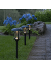 STAR Trading Solar LED Pollerleuchten Fride 3er Set 34 cm Schwarz – Außenbeleuchtung
