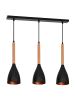 Licht-Erlebnisse Pendelleuchte (B)11 x (L)56 x (T)78 cm in Schwarz Gold helles HolzSchwarz Gold helles Holz