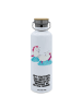 Mr. & Mrs. Panda Wasserflasche Einhorn Sekt mit Spruch in Weiß