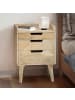 KADIMA DESIGN Nachttisch Massivholz Hellbraun 45x33x63 cm Nachtschrank