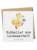 Glückwunschkarte Fußballer Leidenschaft mit Spruch in Weiß